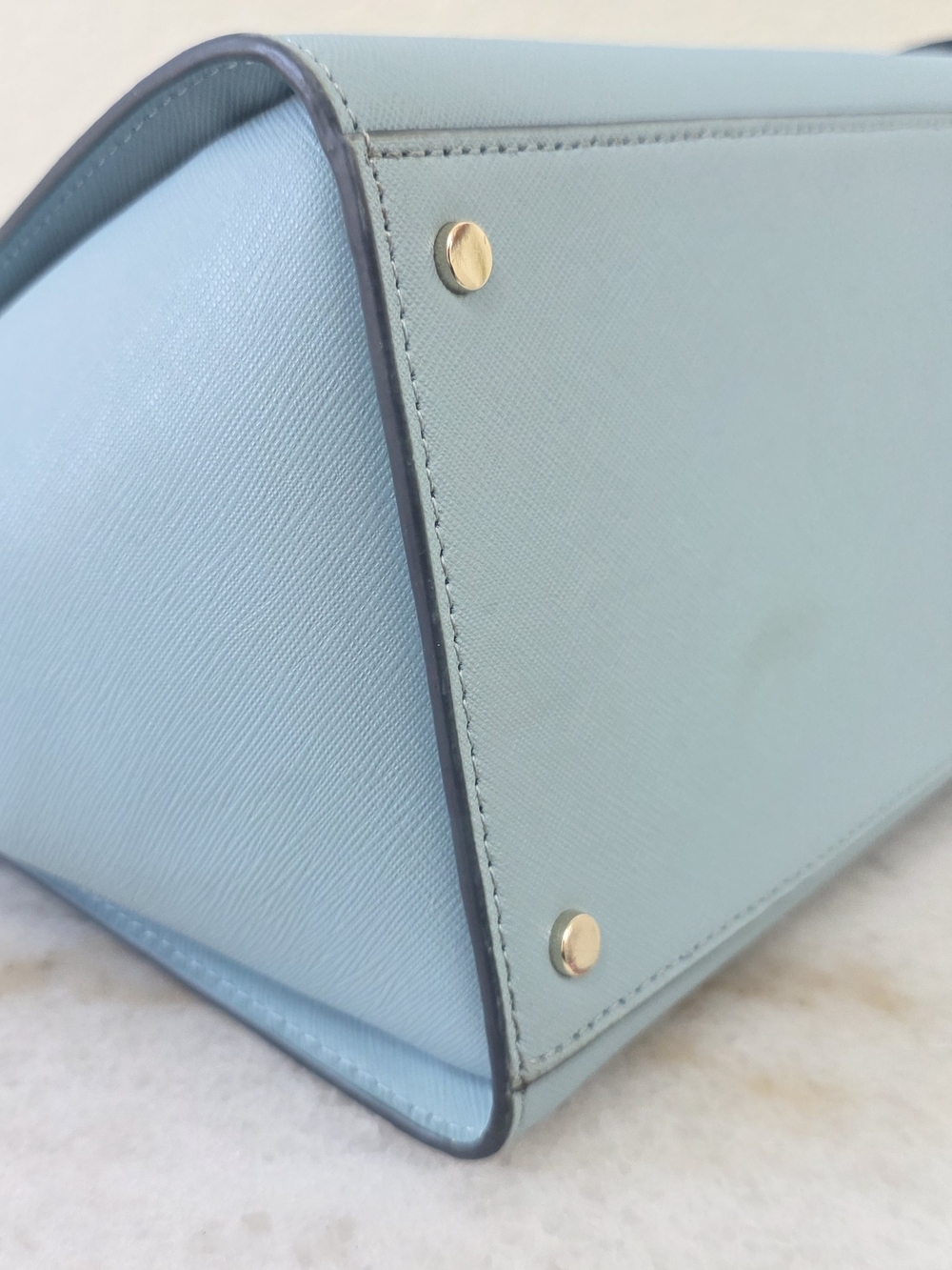 Kate Spade Cameron Medium Satchel Seaside Light Blue Saffiano Leather - Picture 11 of 16